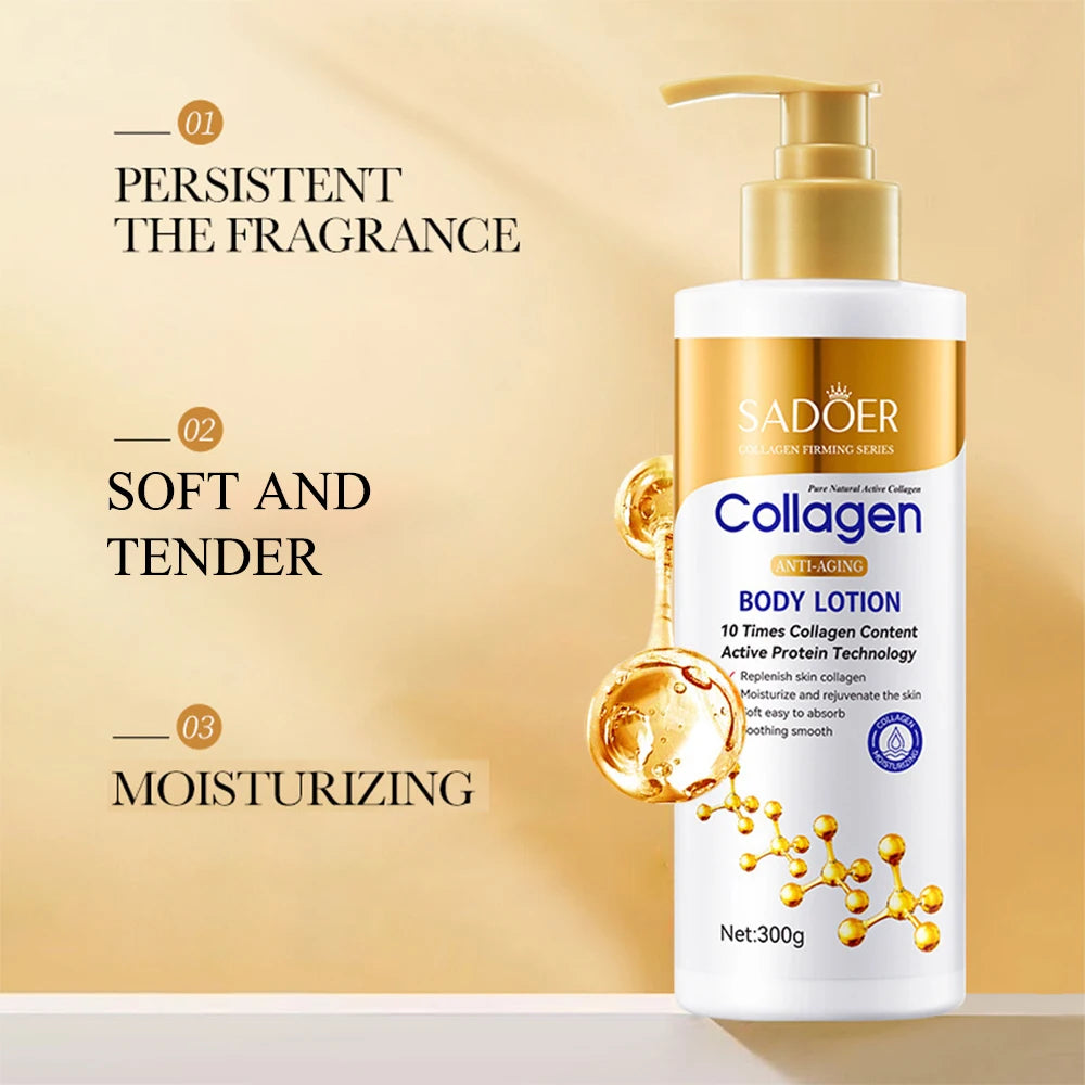Collagen Body Lotion for Firming & Hydration - Intense Moisturizer Anti-Aging Skin for Dry, Sagging Skin, Nourishment 300g/pc Oasis Select