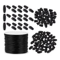 LIKE WISH Lanyard Breakaway Buckle, 24Mm Black Bead Barrel Connector Closure Buckle For DIY Necklace Bracelet Jewelry Making Eas Oasis Select Black