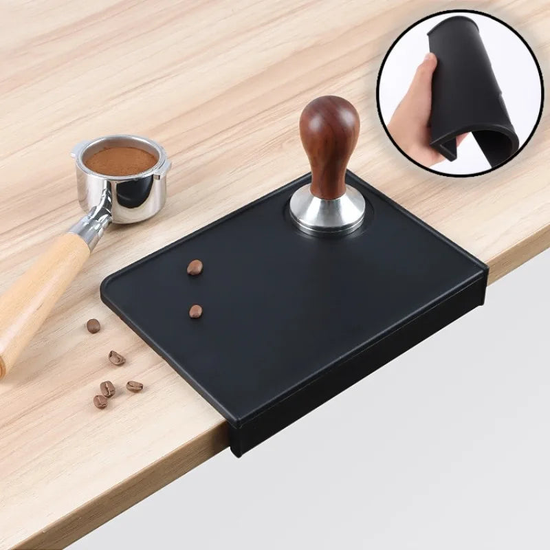 Coffee Tamper Mat Food Grade Nonslip Silicone Flat And Corner Press Powder Pad Espresso Coffee Tamping Rest Holder Tools Oasis Select