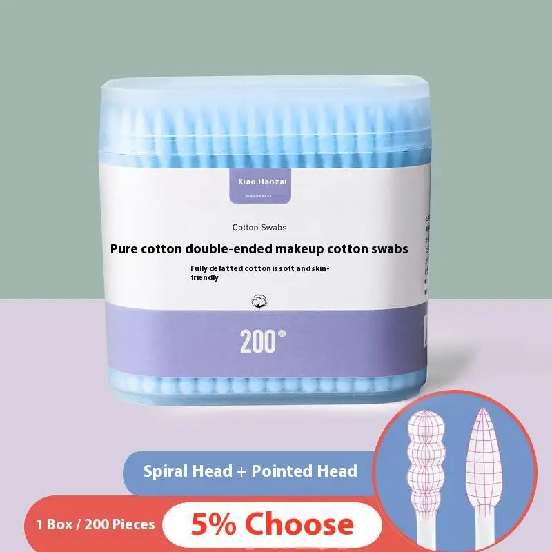 100/200Pcs Double Head Multi-purpose Fluorescent Agent Free Cleaning Tampons Cotton Buds Baby Nursing Supplies Baby Cotton Swab Oasis Select 200PCS Blue