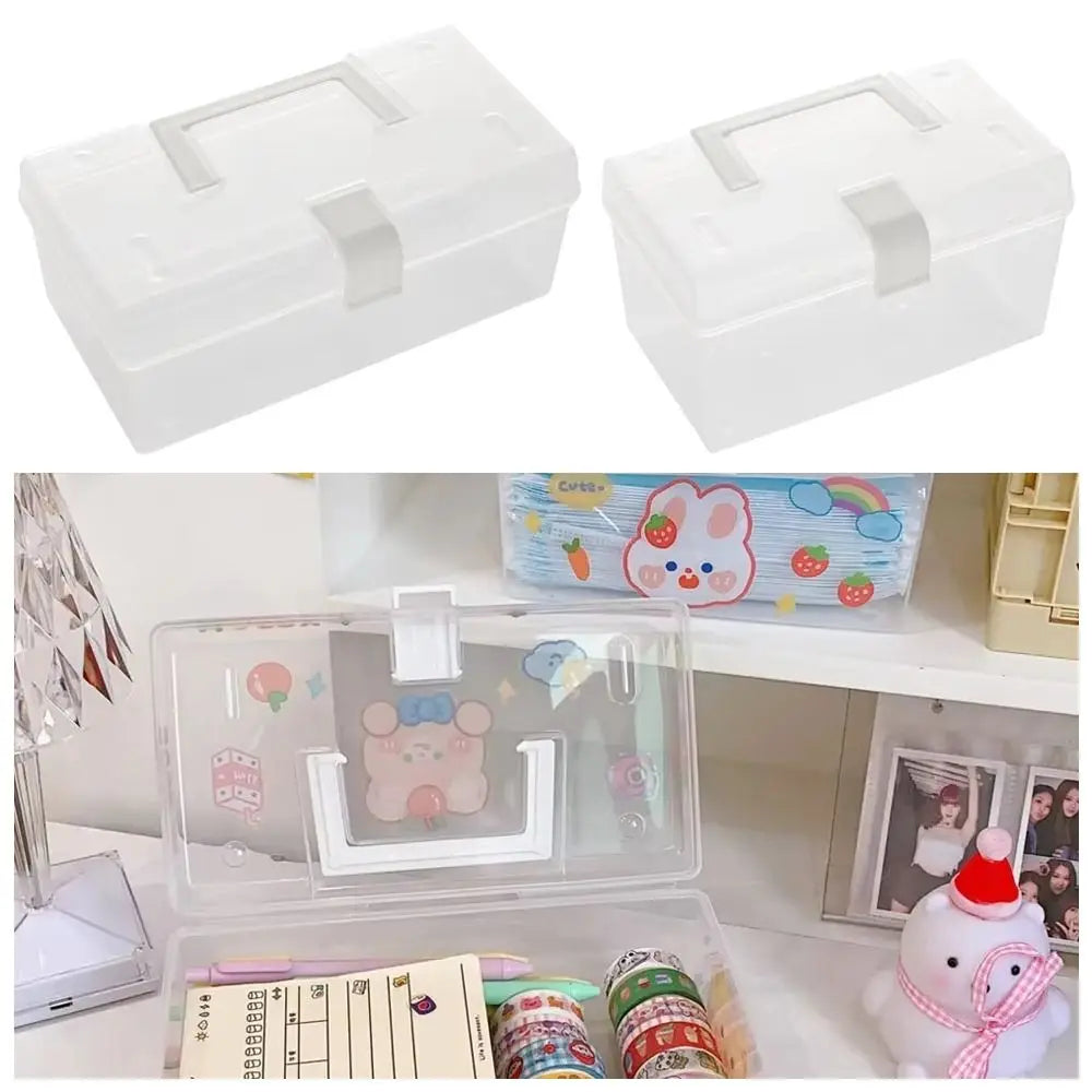 Storage Box Household Miscellaneous Storage Box Large-Capacity Waterproof Dustproof Jewelry Bead Container Desktop Storage Case Oasis Select