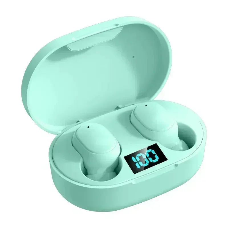 TWS E6S Bluetooth Earphones Wireless Bluetooth Headset Noise Cancelling Headsets With Microphone Headphones For Xiaomi Redmi Oasis Select green