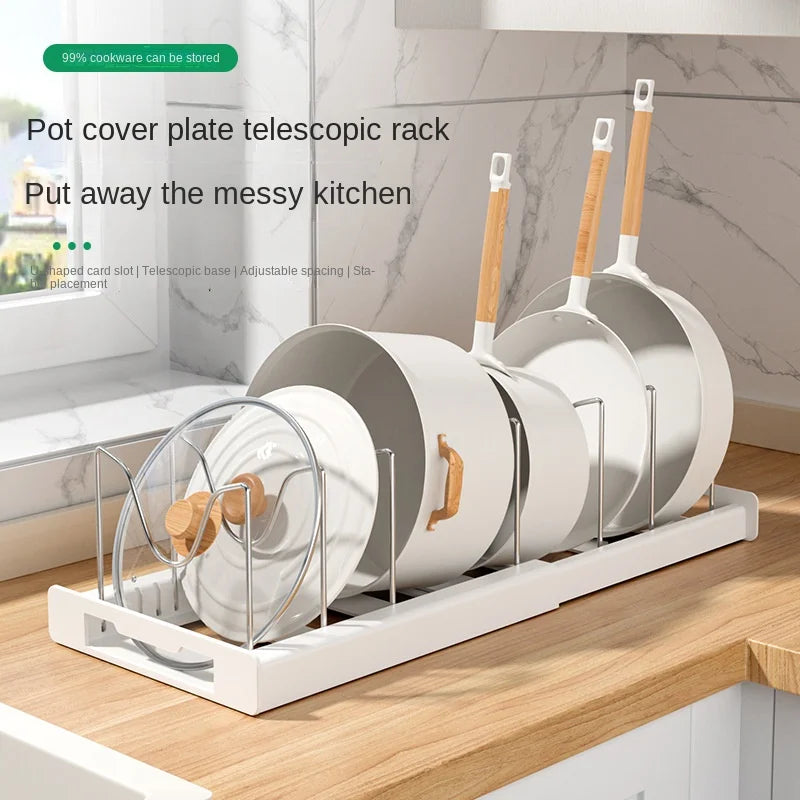 Kitchen utensil artifact pot storage rack Foldable kitchen utensil storage rack Kitchen pot lid storage rack Oasis Select