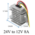 DC 24V to DC 12V 24 Volt to 12 Volt 5A-20A Buck Module Step Down Voltage Regulator Buck Converter for Cars Oasis Select 8A 24V 12V