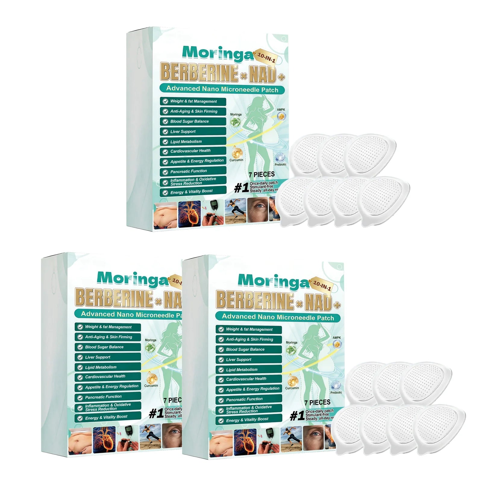 10-in-1 Nano Microneedle Patch Gentle Patches Moisturizing Firming Skin Nano Microdarts Patches for Women Men Daily Body Oasis Select 21pcs