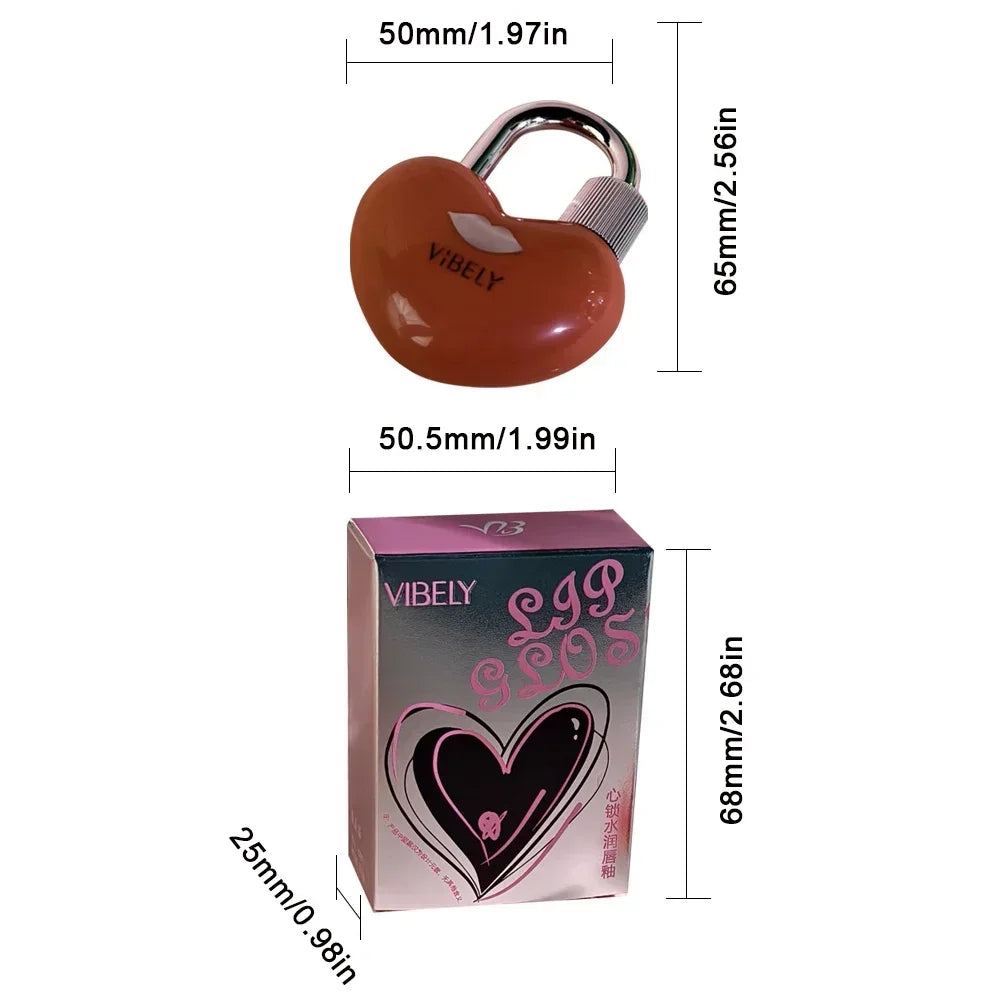 Vibrant Color Water Gloss Lip Gloss Lockheart Sweet Hydrating Mirror Pendant Lipstick Non Long Lasting Makeup Oasis Select