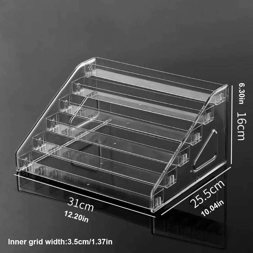 1pc Acrylic multilayer ladder transparent perfume display shelf Cosmetics store display shelf is suitable for lipstick organizer Oasis Select 6layer