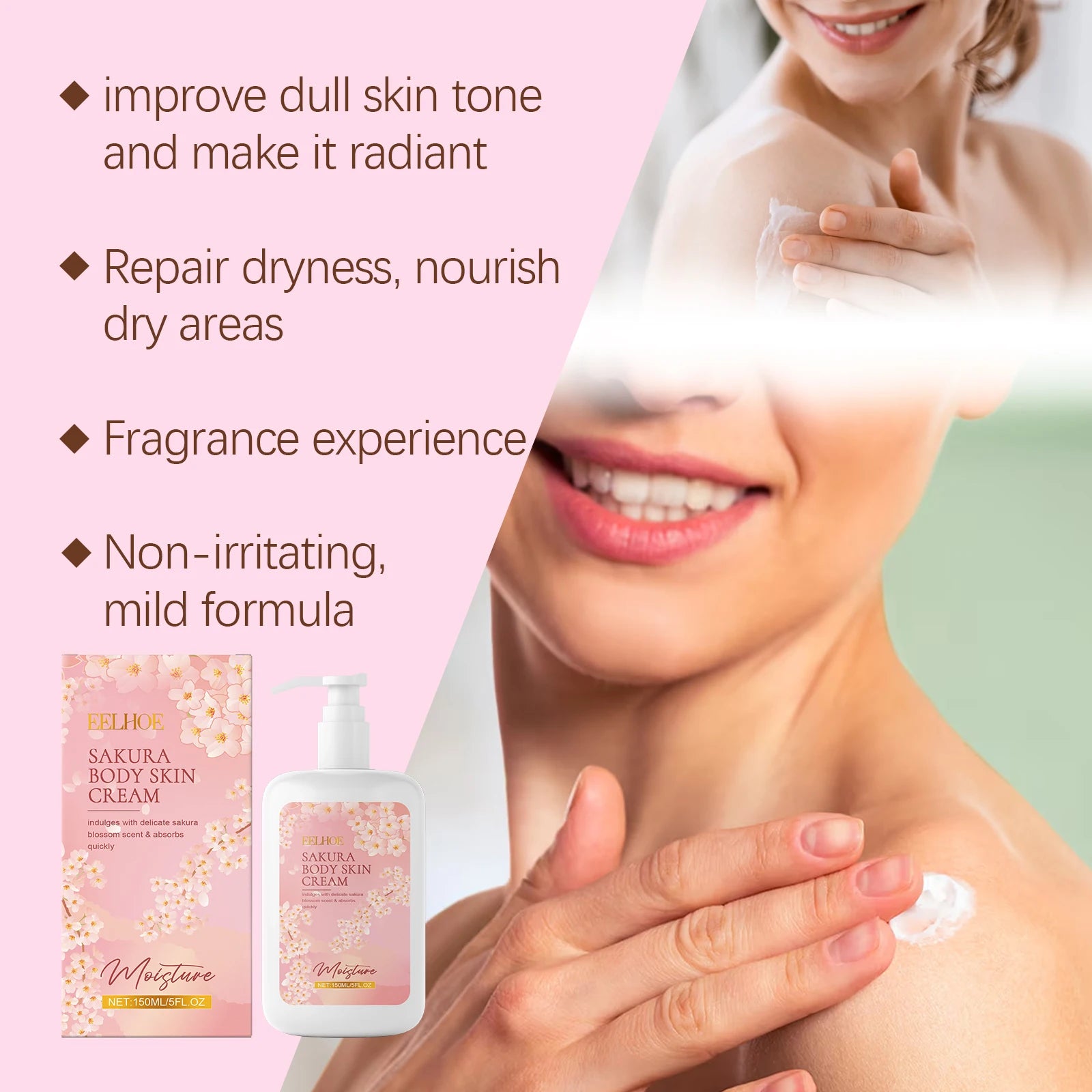 Sakura Moisturizing Body Lotion – Nourishing & Hydrating 150ml