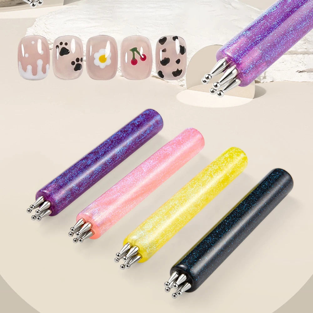 5-Petal Flower Nail Art Dotting Pen | DIY Manicure Tool