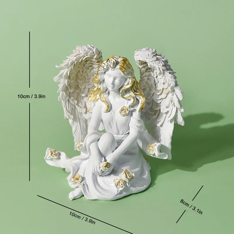 New Nordic Angel Ornaments, Home Desktop Decorations, Decorative Props, Angel Resin Handicrafts and Ornaments Oasis Select HXZ017