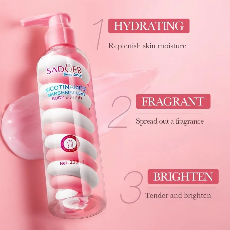 SADOER Niacinamide Marshmallow Body Lotion 200ml | Moisturizing