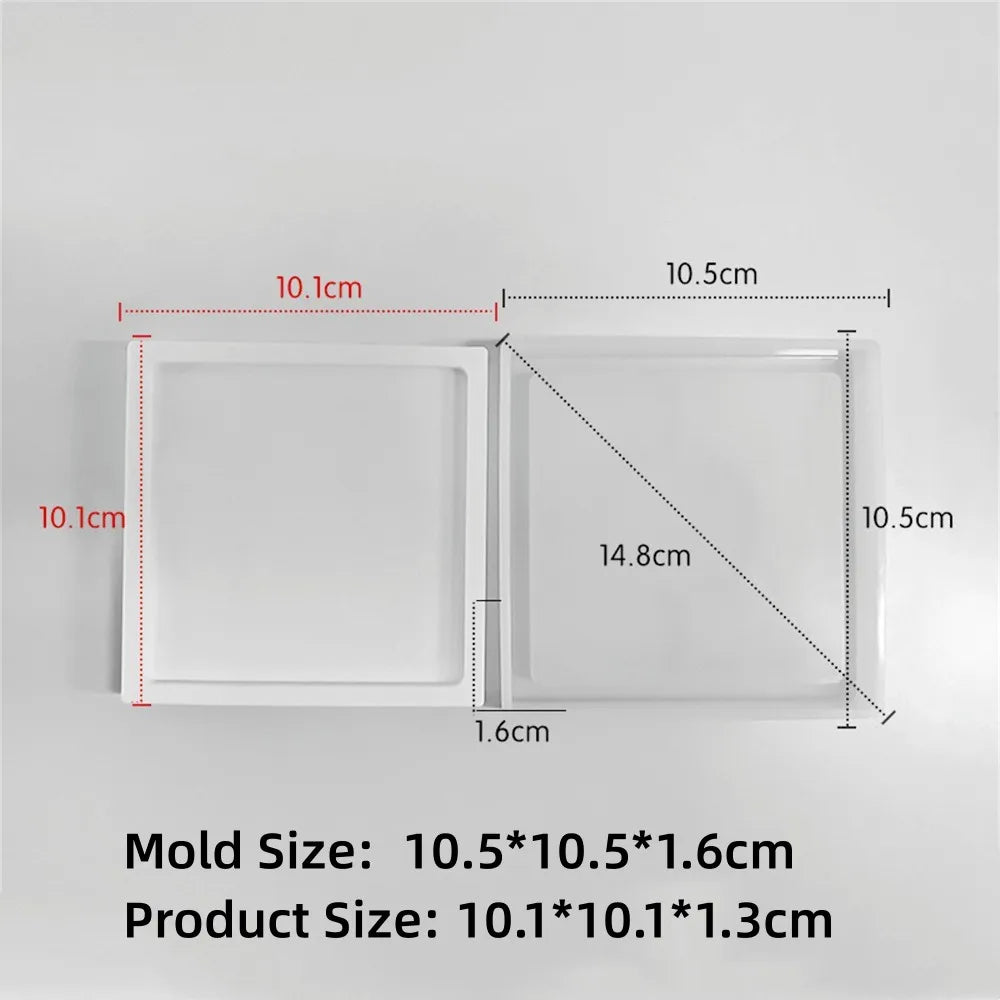 DIY Oval Tray Mold Storage Box Silicone Mold Oval Coaster Crystal Mold Ashtray Cement Flower Pot Mold Resin Casting Plaster Mold Oasis Select Square Mold
