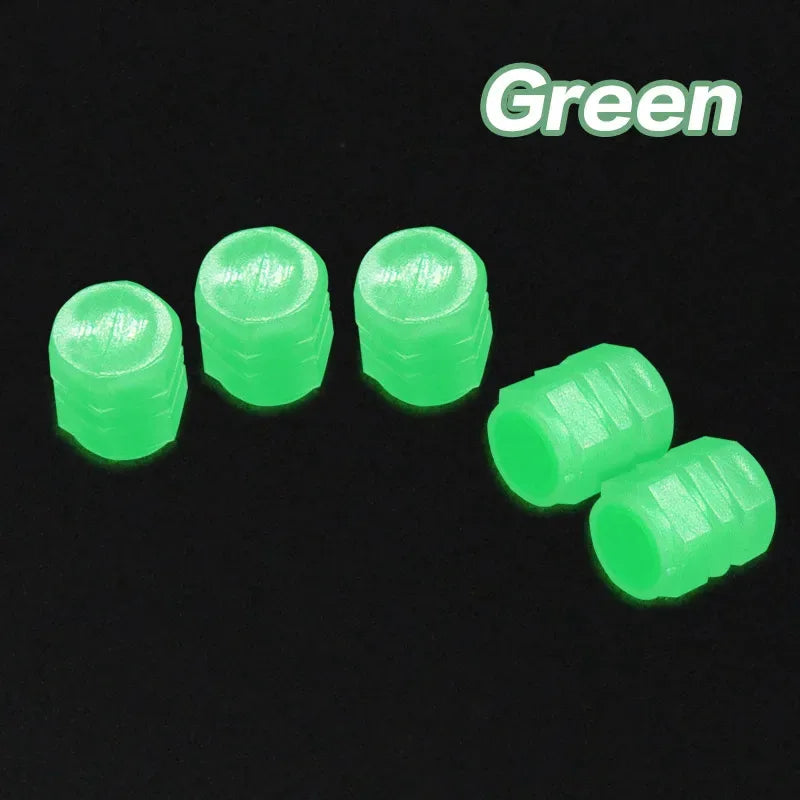 4/8/16/20pcs Universal Luminous Bicycle Tire Valve Caps Night Glowing Decor Motorcycle Bike Valve Stem Cap Wheel Nozzle Oasis Select