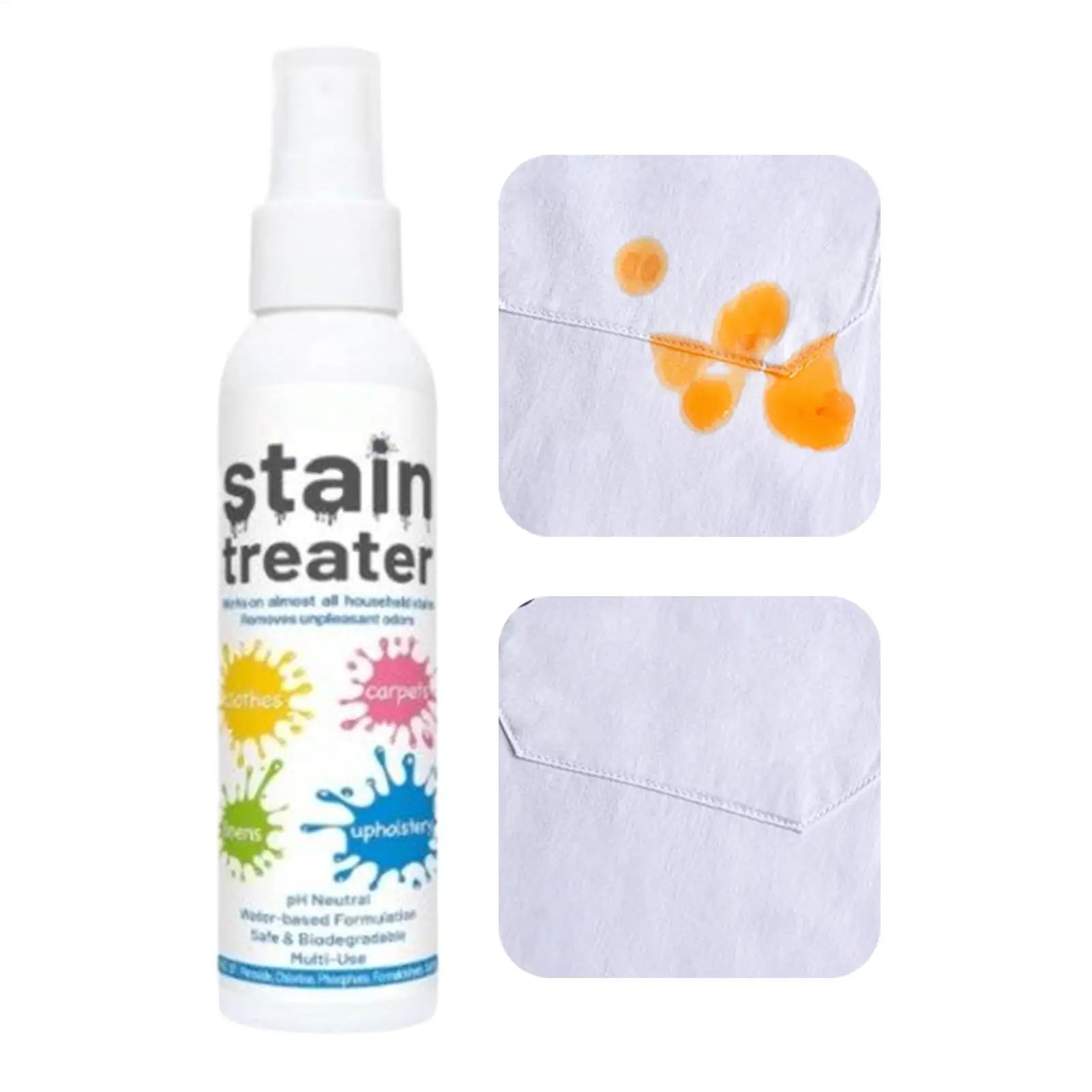 Laundry Spray Stain Removal Stain Remover Laundry Spray for Clothes 120ml Fabric Stubborn Grease Oil Cleaner for Travel Home Oasis Select