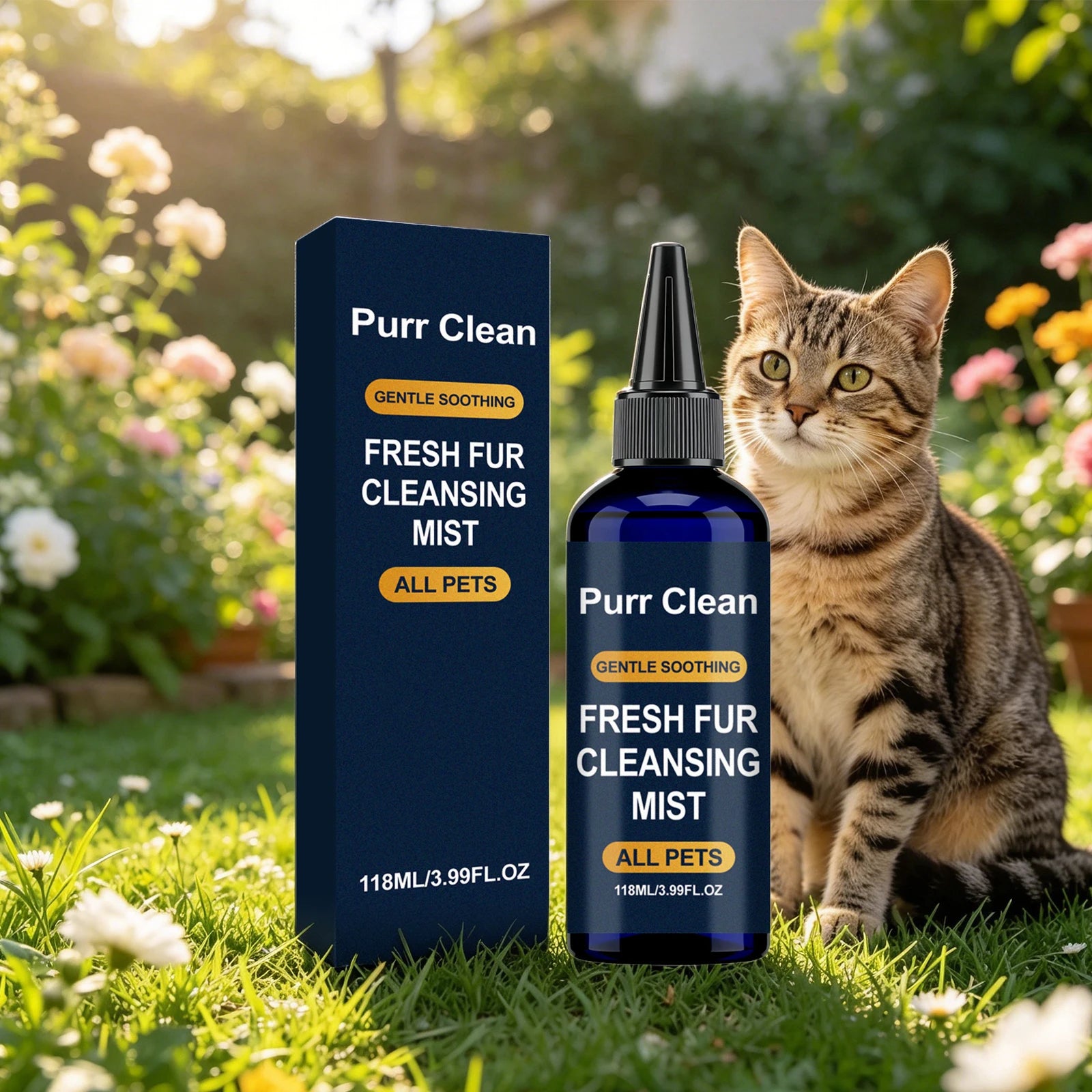 Pet Hair Cleaning Spray for Dogs Cats Comforting Soothing Hair Conditioner Improve Frizz Purr Clean Fresh Fur Cleansing Mist Oasis Select