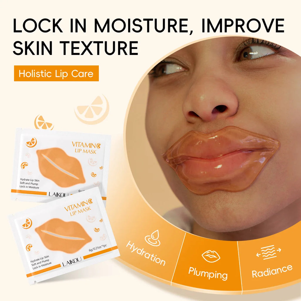 LAIKOU 5/10pcs Lip Mask Lip Care Moisturizing Hydrating Repair Lighten Lip Lines Gel Patch Lips Pad Patches Care Products Oasis Select