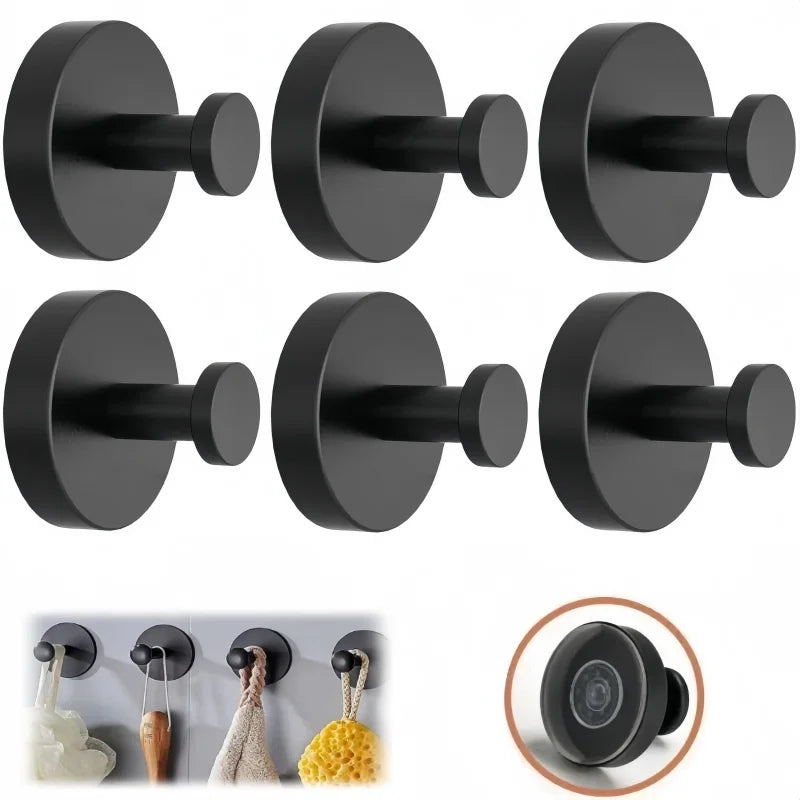 Suction Cup Hooks Towel Coat Bath Robe Hook Wall Mount Waterproof Holder Suitable for Bathroom Kitchen Glass Door Mirror Tile Oasis Select