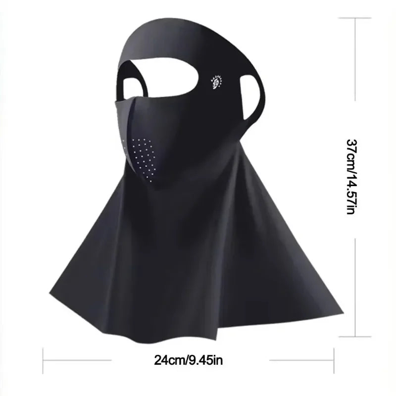 Breathable UV Protection Sun Hat with Face Cover and Neck Flap for Women Summer Outdoor Fishing Hiking Gardening Wide Brim Cap Oasis Select Black A-1PC