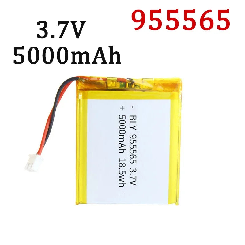 1-20 PCS 955565 Polymer Lithium Battery 3.7V 5000mAh Lithium Ion Battery For Power Bank GPS 100% Real Capacity Oasis Select