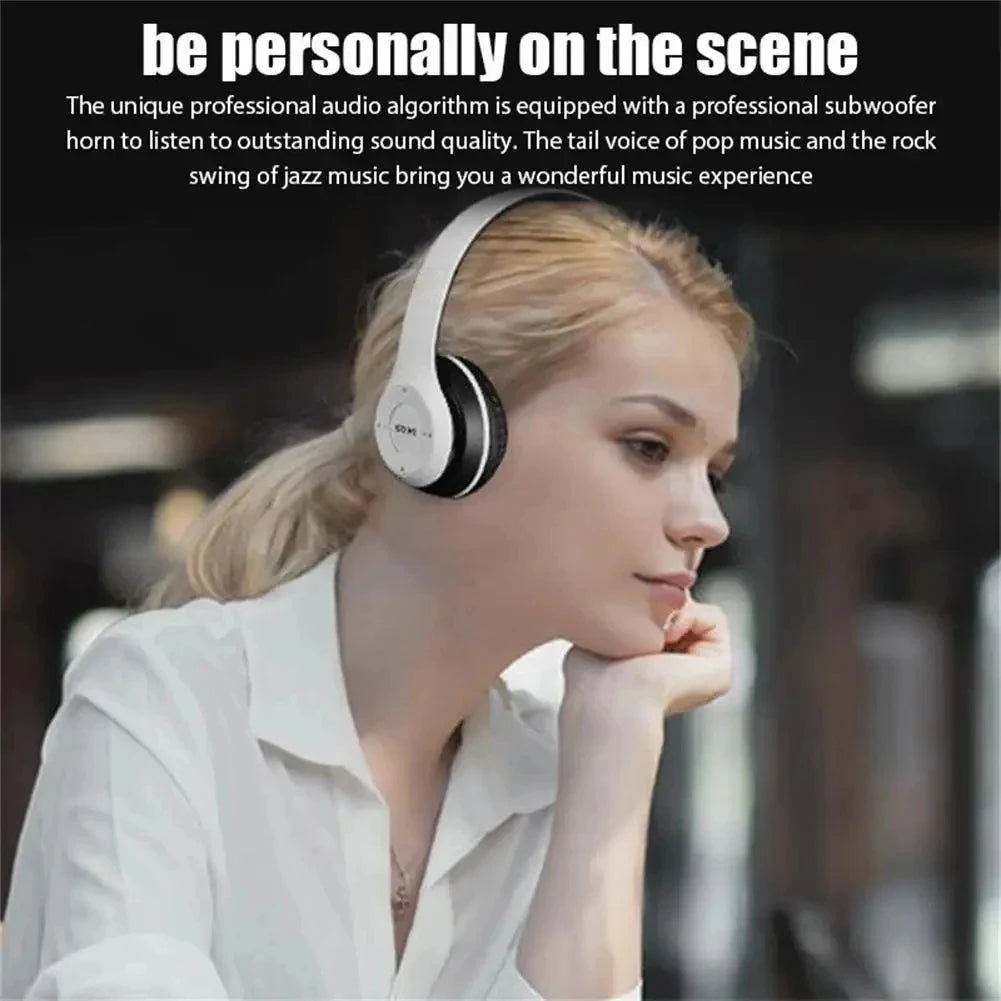 Stereo Headset Bluetooth Folding Series Wireless Sports Game Headset Wireless Headphones Foldable HIFI Headset Earphone with Mic Oasis Select