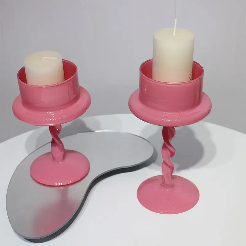 Retro French Tall Candlestick Decoration Home Romantic and Girlish Candlelight Dinner Atmosphere Light Oasis Select