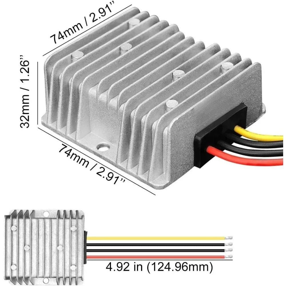 DC to DC Voltage Regulator Buck Converter 12V 24V Step-Down to 5V 20A 100W Power Supply Converter Waterproof Module Transformer Oasis Select