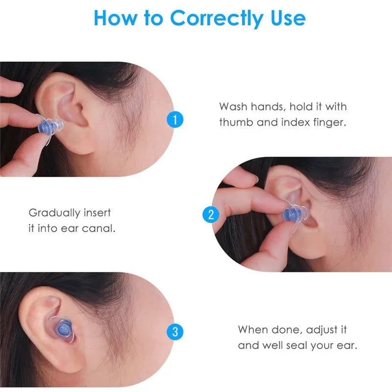 1 Pair Soft Silicone Noise Cancelling Earplugs Anti Noise Earplug For Concerts Sleeping Bar DJ Motor Sports Reusable Ear plugs Oasis Select