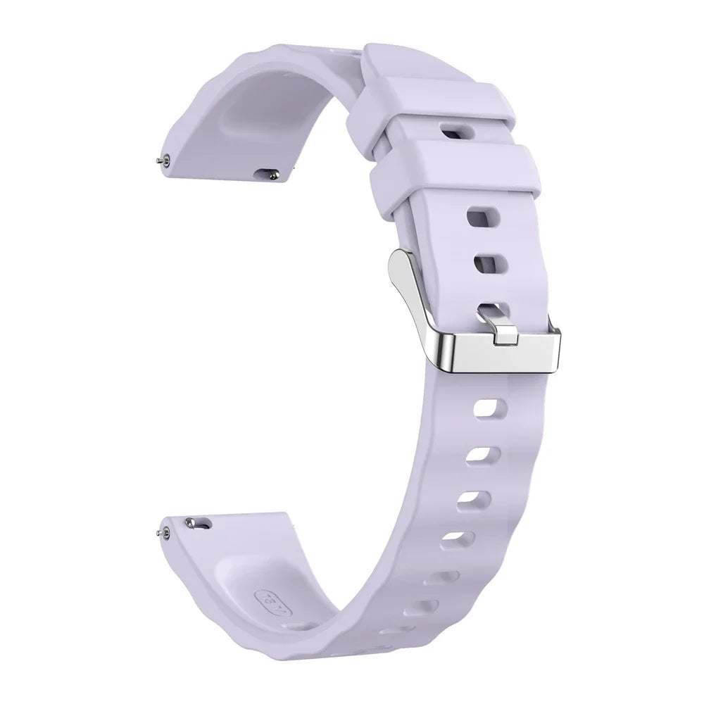 18mm Silicone Watch Strap for Huawei GT6 GT5 GT4 OPPO X2 Mini Silicone Watch Strap Oasis Select Light purple 18mm