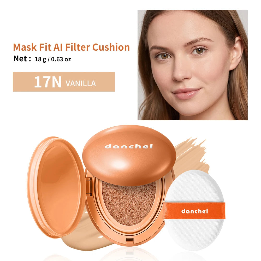 Lakerain Suncreen Cushion Foundation Waterproof Long-lasting Full Coverage Concealer Semi-matte Finish Natural Makeup Cosmetic Oasis Select 17N
