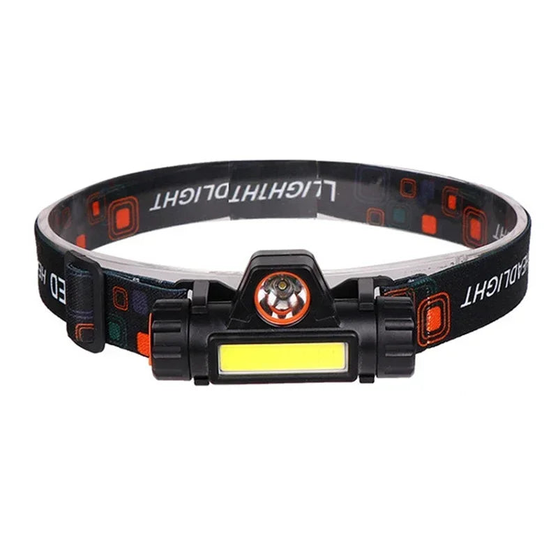 Rechargeable Fishing LED Headlamp Camping Headlight XPE COB Work Light 2 Lighting Modes With Tail Magnet Detachable Oasis Select 101 COB