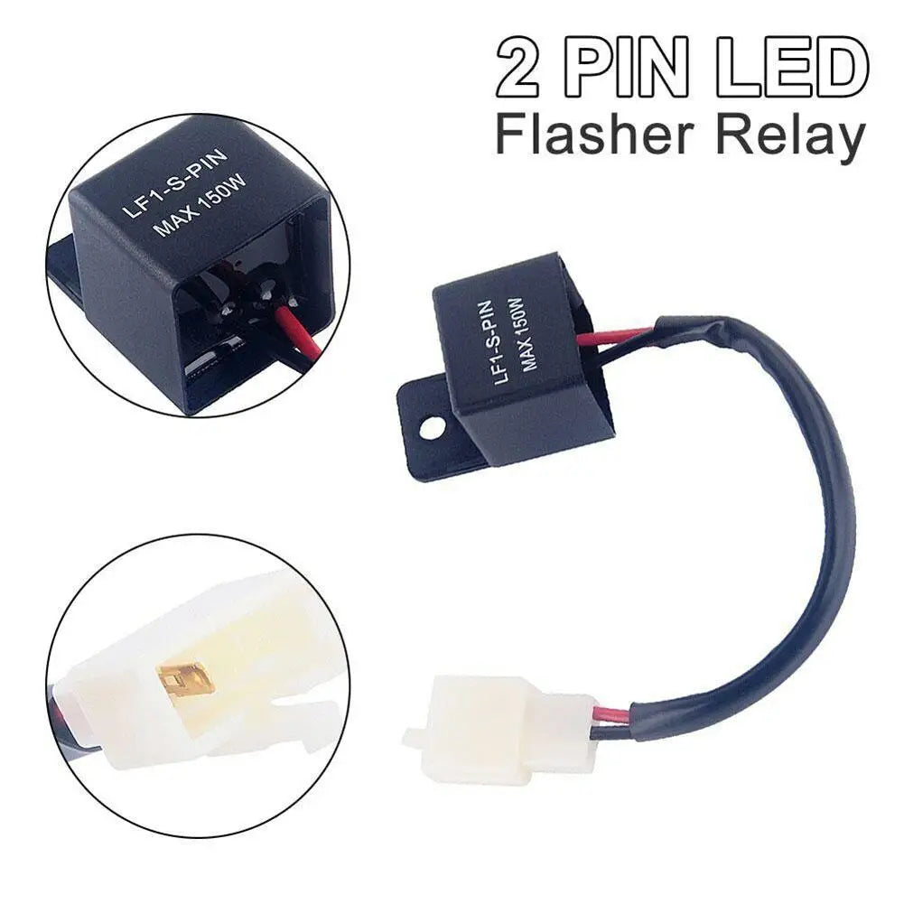 Motorcycle Motor Turn Signal Bulb Hyper Flash For Honda Kawasaki Suzuki Yamaha 12A 2Pin Electronic LED Flasher Relay Oasis Select
