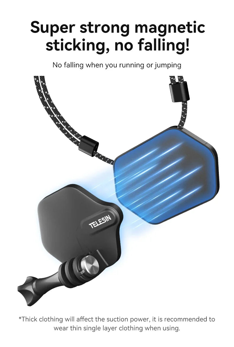 TELESIN Magnetic Neck Mount for GoPro, DJI & Insta360