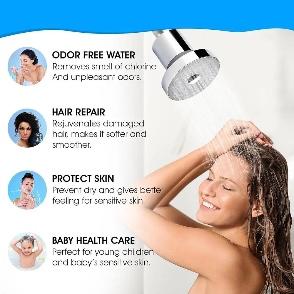 Pressurized Healthier Hair Filtered Shower Head Protect Hair Removes Chlorine Shower Filter Reduce Hair Shedding Oasis Select