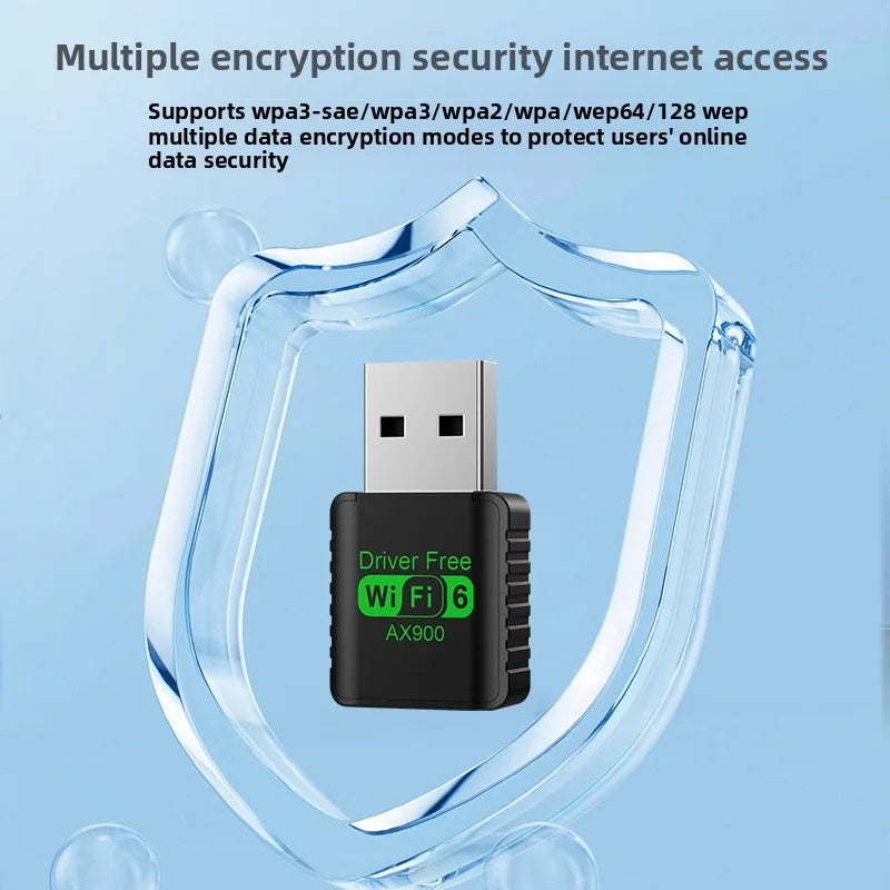 WiFi 6 AX900 Bluetooth 5.4 WiFi USB Adapter Wireless Network Card 2.4G&5GHz Wlan Receiver Signal Receiver For PC/Laptop Win10/11 Oasis Select