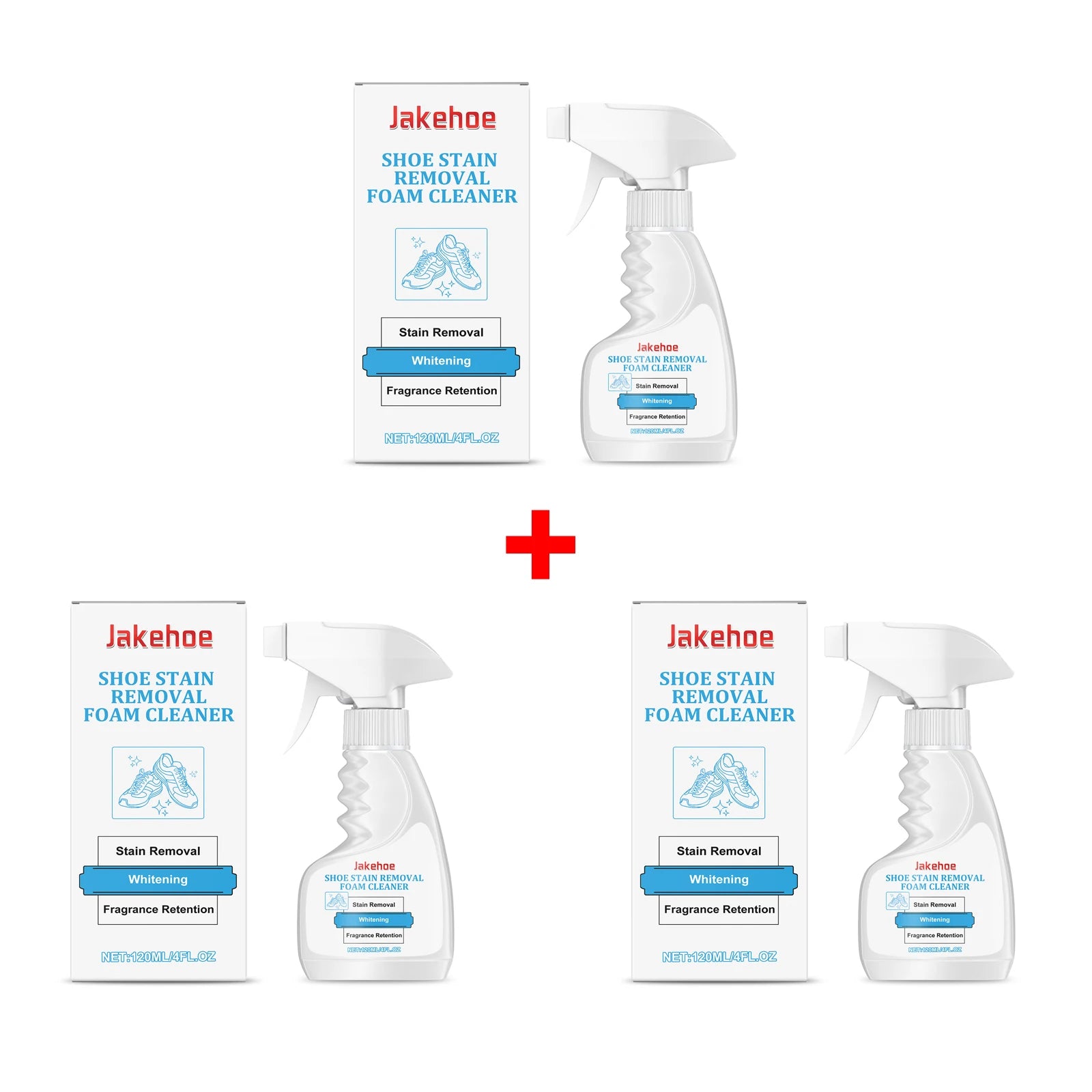 Shoe Stain Removal Foam Cleaner for White Sneakers Gentle Cleansing Remove Yellow Edge Stains Shoe Cleaning Products 120ml Oasis Select 3 X 120ml boxed