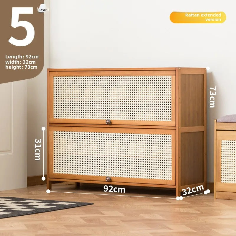 Imitation rattan woven shoe cabinet, simple shoe rack at the door of the home, economical, good-looking indoors Oasis Select Five floors 92