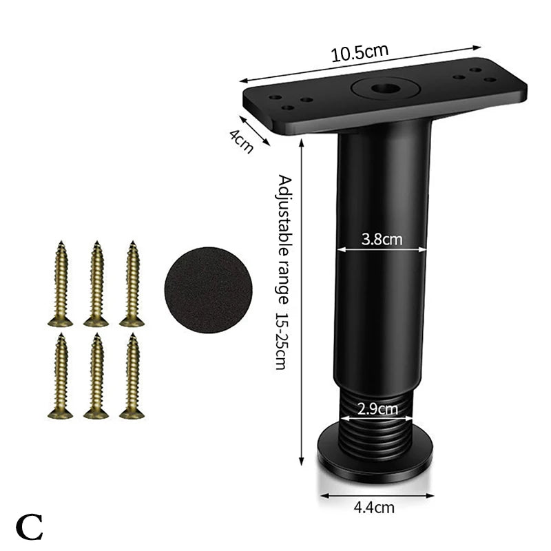 Beam Support Foot Telescopic Adjustable Bed Strengthened Plastic Furniture Feet Sofa Feet Bed Bottom Load-bearing Bracket Oasis Select 15cm-25cm