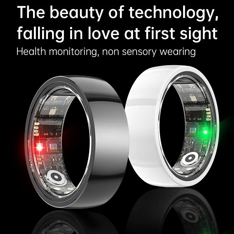 Smart Ring Men Women Health Heart Rate Sports Rings Sleep Monitoring IP68 Waterproof Smartring Wearing Without Sensation Oasis Select