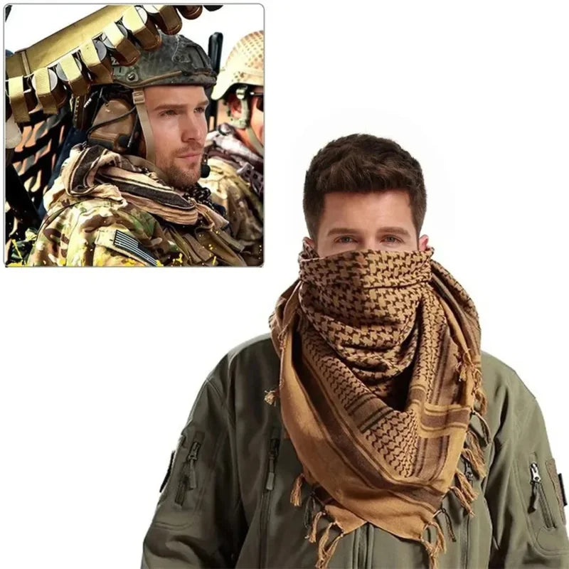 Keffiyeh Tactical Desert Scarf Wrap Shemagh Head Neck Arab Scarf Keffiyeh Scarf Wrap for Men And Women Oasis Select