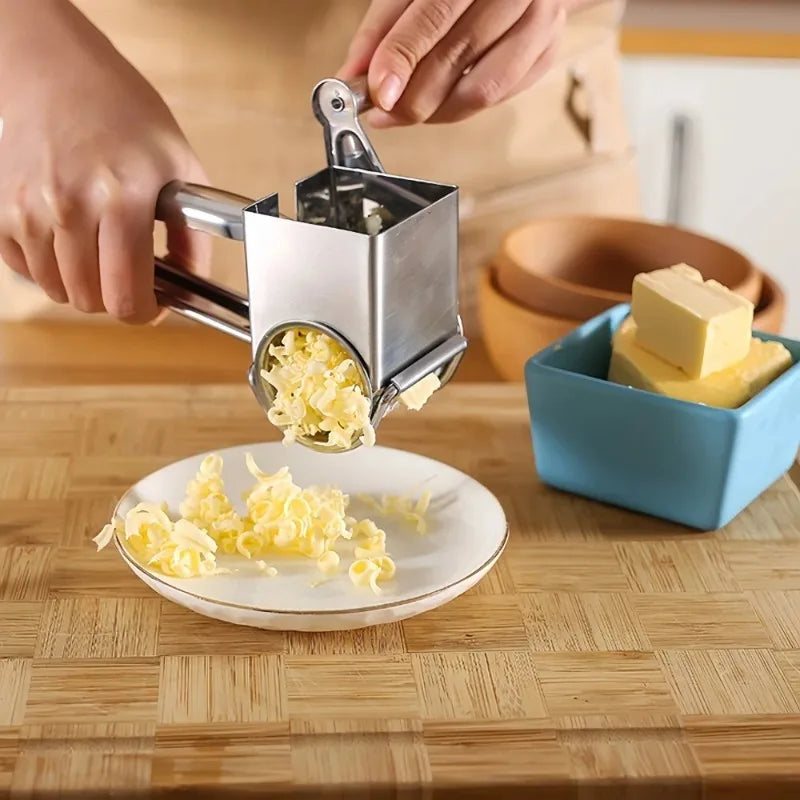 Hand Crank Stainless Steel Grater Multi-use Food Slicer Shredder for Vegetable Nut Chocolate Kitchen Use Oasis Select