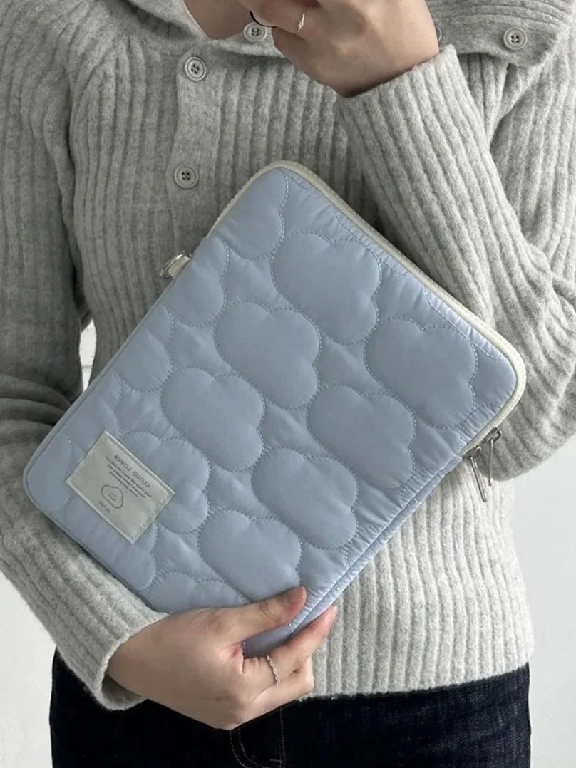 New Cloud Laptop Sleeve Ipad Bag Cotton Large Capacity Storage Embroidery 11/13/14 /15 15.6 16 Inch Notebook Pouch Oasis Select