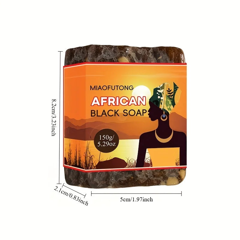 African Black Soap Body Cleansing Soap, Facial Cleansing Bath Soap, Essential Oil Handmade Soap, Smooth Rough Skin Oasis Select