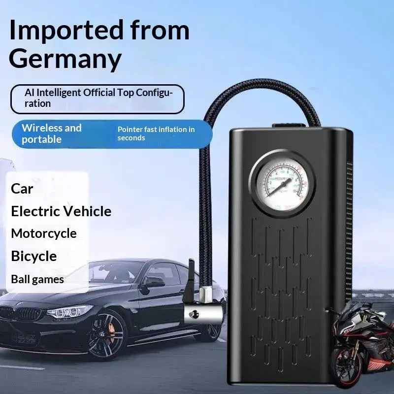Tire Inflator Portable Air Compressor With Pointer Pressure Gauge Cordless Tire Inflator Air Pump For Car Tires Oasis Select