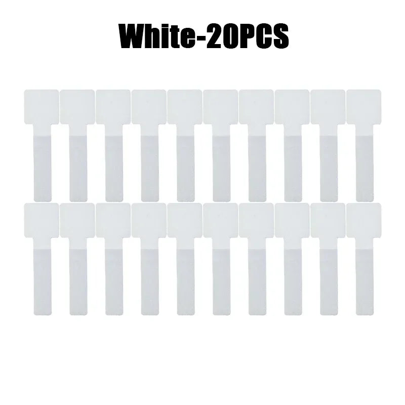 New Reusable Cable Ties Velcro Ties Self-Adhesive Power Cord Cable Holder Adjustable Cord Storage Desktop Organiser Manager Oasis Select White-20PCS
