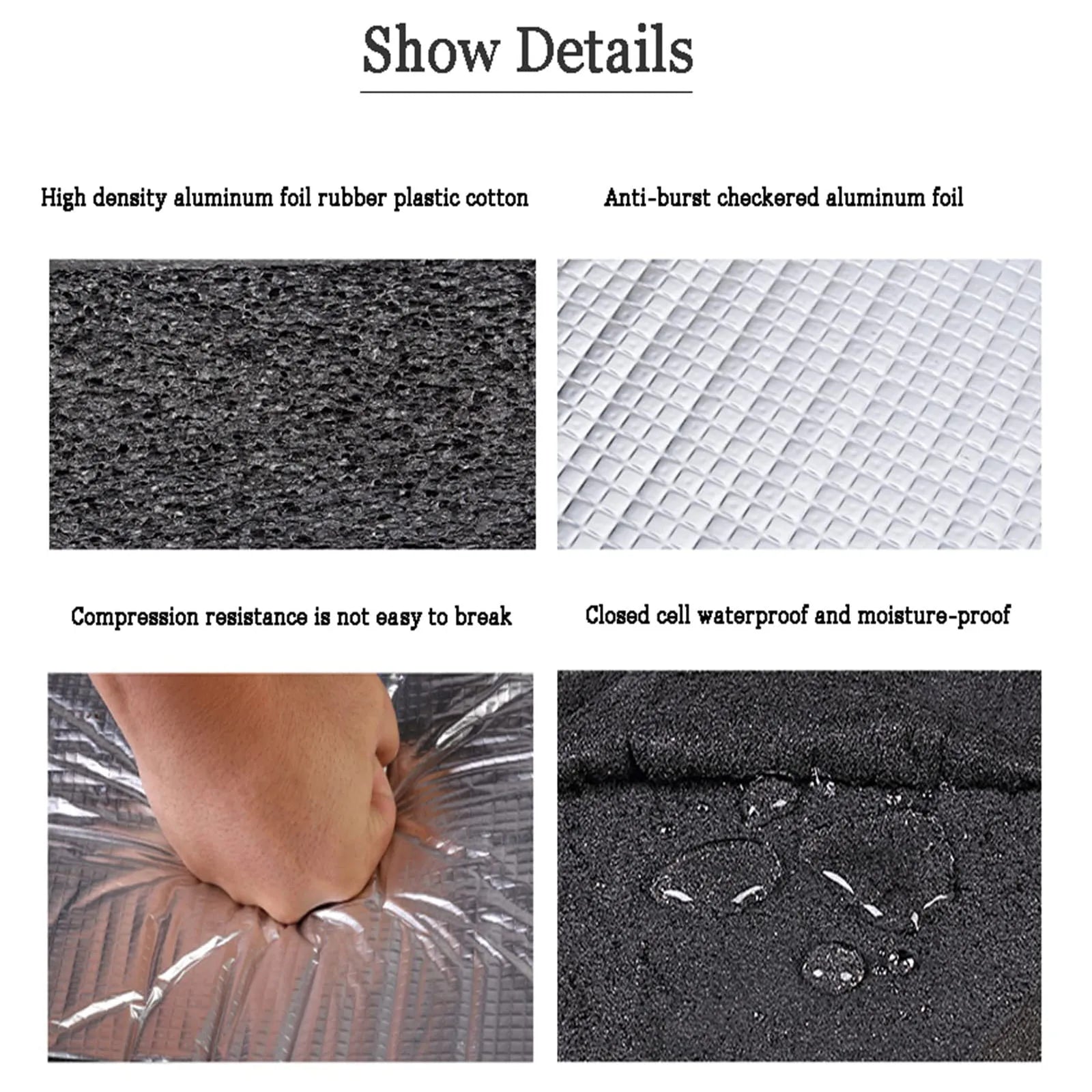 10MM Thermal Insulation Soundproof Mat Home Wall Floor Door Heat Barrier Sound Deadening Foam Warm Keeping Panel Roll Oasis Select