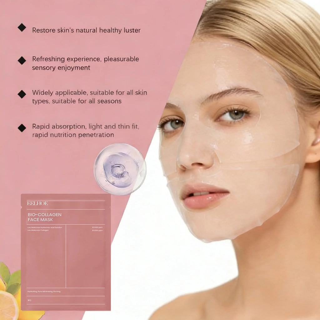 Bio Collagen Face Mask3/ 5/10pcs, Deep Hydrating, Pore Minimizing, Moisturizing Overnight Mask for All Skin Types ﻿ Oasis Select