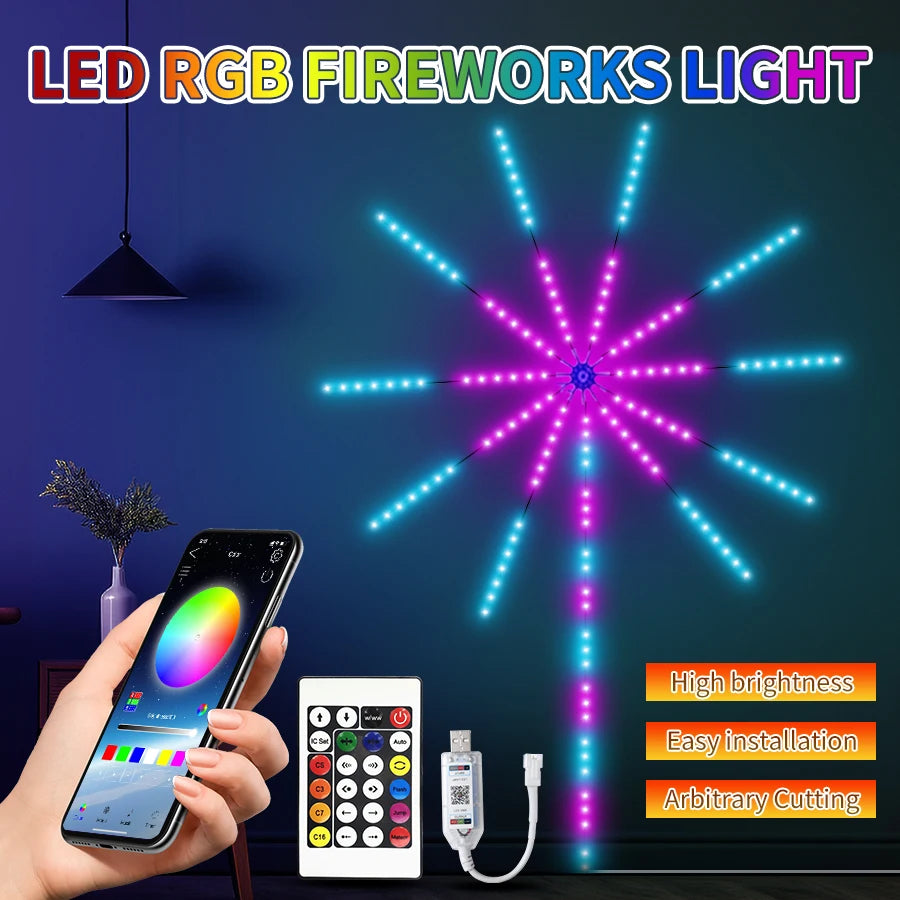 RGB Firework LED Strip Lights – Bluetooth App & Music Sync LED Strip Lights Oasis Select