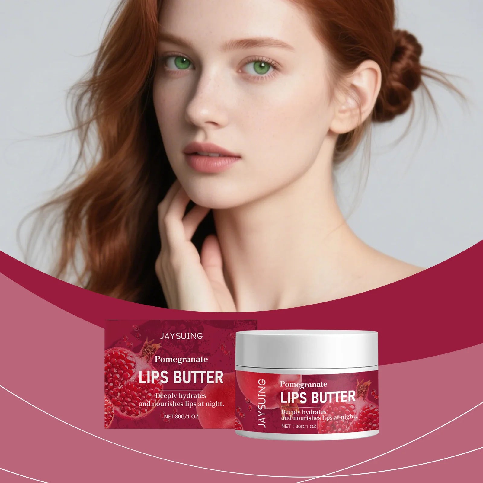 Lip Mask Overnight Moisturizing Lips Butter Balm with Hyaluronic Acid Smooth Lips Lines Anti-Cracking Exfoliating Dry Lips Care Oasis Select