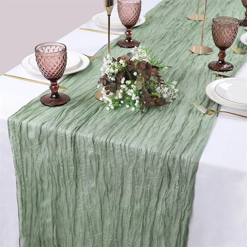 Boho Chic Dining Table Cover Soft Gentle Easy Care Artisan Dyed Banquet Linen Farmhouse Vintage Colorfast Fabric for Wedding Oasis Select A 90 180cm