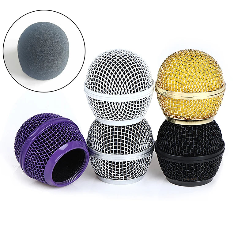 1pc For Shure SM58 Wireless Microphone Replacement Metal Microphone Grille Replacing Professional Party Mic Head Part Oasis Select